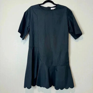 See by Chloe Minimalist Scallop Hem Shift Dress Modern Chic Casual 40 US 8